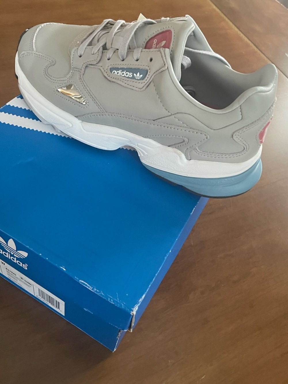 adidas Falcon W 2018 Light Gray Sneaker with White Sole